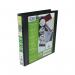 This image features Elba Presentation Binders in a sleek black color. The binder has a 25mm capacity and features 2 D-rings for added organization. It is designed to hold A4 sized papers and comes in a pack of 6 binders.