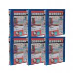 Elba Panorama 25mm 4 D-Ring Presentation Binder A4 Blue (6 Pack) 400008415 BX06527