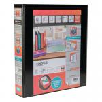 Elba Panorama 40mm 4 D-Ring Presentation Binder A4 Black (6 Pack) 400008417 BX06536