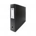 The photograph shows two sleek and professional-looking Elba A3 Lever Arch Files in black. The 70mm lever arch design makes organizing and storing large documents a breeze. These high-quality files are a must-have for any office.