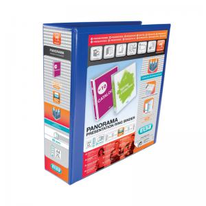 Elba Panorama 65mm 4 D-Ring Binder A4 Blue Pack of 4 400008675 BX06729