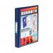 A blue A4 presentation binder from Elba, with a 25mm spine and 2 O-rings. On the cover, the brand name Elba Vision is prominently displayed. The binders sleek design is modern and professional, making it a perfect choice for presentations and organization tasks.