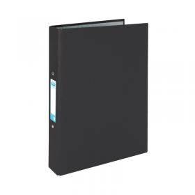 Elba 25mm Ring Binder Paper Over Board A4 Black Pack of 10 400033495 BX14558