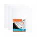In the photo, you can see a pack of 100 Elba Punched Pockets Oxford Punched Pocket A3 Portrait. The pockets are made of clear polypropylene and are organized in sets of 4x25. They are perfect for storing and protecting important documents and papers.