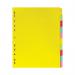 This photo features Elba Extra Wide Dividers, specifically the 10-Part Card Divider A4 Extra Wide version. The dividers are assorted in color and come in a pack of 400007242 BX40809.