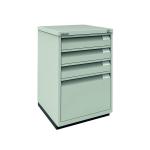 Bisley 4 Drawer Filing Cabinet 470x470x710mm Goose Grey 1F3EGY BY00115