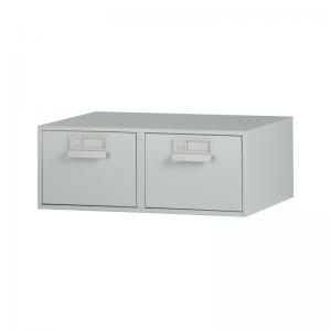 Bisley Card Index Cabinet 203x127mm Double Grey FCB25 BY00442