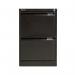 Bisley 2 Drawer Filing Cabinet Lockable 470x622x711mm Black BS2E BLACK BY00495