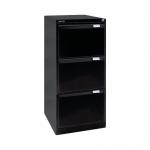 Bisley 3 Drawer Filing Cabinet 470x622x1016mm Black BS3E BLACK BY00524