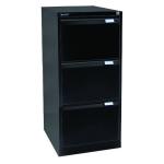Bisley 3 Drawer Filing Cabinet 470x622x1016mm Black BS3E BLACK BY00524