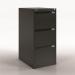 Bisley 3 Drawer Filing Cabinet 470x622x1016mm Black BS3E BLACK