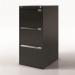 Bisley 3 Drawer Filing Cabinet 470x622x1016mm Black BS3E BLACK
