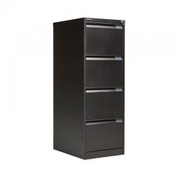 Bisley 4 Drawer Filing Cabinet Lockable 470x622x1321mm Black BS4E BLACK BY00564