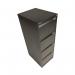 Bisley 4 Drawer Filing Cabinet Lockable 470x622x1321mm Black BS4E BLACK BY00564