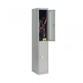 Bisley 2 Door Locker 305x305x1802mm Goose Grey CLK122 GOOSE BY09212