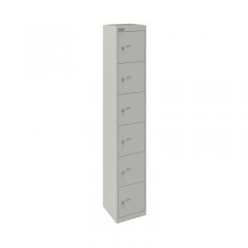 Bisley 6 Door Locker 305x305x1802mm Goose Grey CLK126 GOOSE BY09214