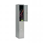 Bisley 2 Door Locker 305x457x1802mm Goose Grey CLK182 GOOSE BY09216