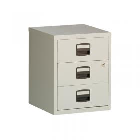 Bisley 3 Drawer Home Filing Cabinet A4 413x400x525mm Grey BY13461 BY13461