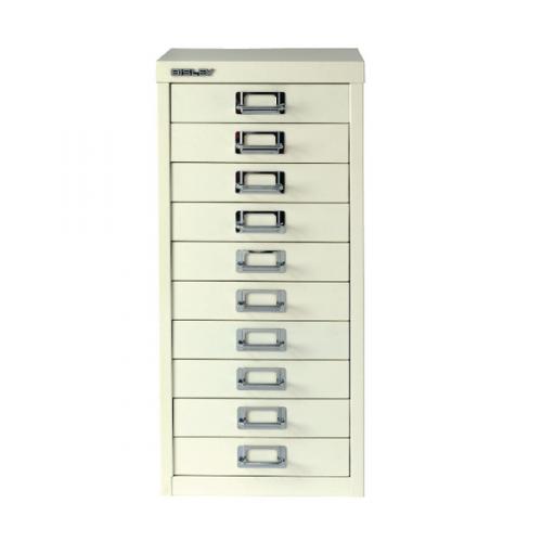 Bisley 10 Drawer A4 Cabinet Chalk White By19660 By19660