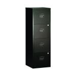 Bisley 4 Drawer Home Filing Cabinet A4 413x400x1282mm Black BY31003 BY31003