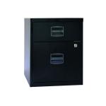 Bisley 2 Drawer Home Filing Cabinet A4 413x400x525mm Black BY31012 BY31012