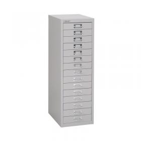 Bisley 15 Multidrawer Filing Cabinet A4290x420x870mm Grey H3915NL-073 BY31067