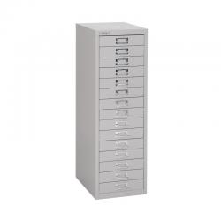 Bisley 15 Multidrawer Filing Cabinet A4290x420x870mm Grey H3915NL-073 BY31067