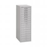 Bisley 15 Multidrawer Filing Cabinet A4290x420x870mm Grey H3915NL-073 BY31067