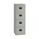 Bisley 4 Drawer Home Filing Cabinet A4 413x400x1282mm Grey BY37874 BY37874