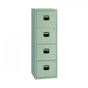 Bisley 4 Drawer Home Filing Cabinet A4 413x400x1282mm Grey BY37874 BY37874