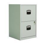 Bisley 2 Drawer Home Filing Cabinet A4 413x400x672mm Goose Grey PFA2-87 BY57825