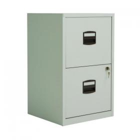 Bisley 2 Drawer Home Filing Cabinet A4 413x400x672mm Goose Grey PFA2-87 BY57825