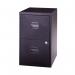 Bisley 2 Drawer Home Filing Cabinet A4 413x400x672mm Black PFA2-03 BY59448