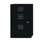 Bisley 3 Drawer Home Filing Cabinet A4 413x400x672mm Black PFA3-93 BY60318