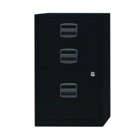 Bisley 3 Drawer Home Filing Cabinet A4 413x400x672mm Black PFA3-93 BY60318