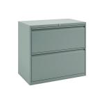 Bisley 2 Drawer Filing Cabinet 800x470x697mm Goose Grey BY74760 BY74760