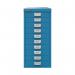 Bisley 10 Multidrawer Cabinet 279x380x590mm Azure Blue BY78740 BY78740