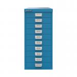 Bisley 10 Multidrawer Cabinet 279x380x590mm Azure Blue BY78740 BY78740