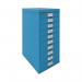 Bisley 10 Multidrawer Cabinet 279x380x590mm Azure Blue BY78740 BY78740