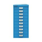 Bisley 10 Multidrawer Cabinet 279x380x590mm Azure Blue BY78740 BY78740