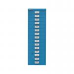 Bisley 15 Multidrawer Cabinet 279x380x860mm Azure Blue BY78741 BY78741