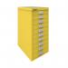 Bisley 10 Multidrawer Cabinet 279x380x590mm Canary Yellow BY78744 BY78744