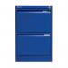 Bisley 2 Drawer Filing Cabinet Lockable 470x622x711mm Blue BS2E/BLUE BY90696