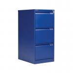 Bisley 3 Drawers Filing Cabinet Lockable 470x622x1016mm Blue BS3E/BLUE BY90704