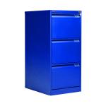 Bisley 3 Drawers Filing Cabinet Lockable 470x622x1016mm Blue BS3E/BLUE BY90704