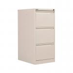 Bisley 3 Drawers Filing Cabinet Lockable 470x622x1016mm Chalk BS3E/CHK BY90705