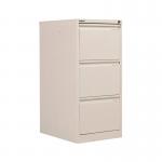 Bisley 3 Drawers Filing Cabinet Lockable 470x622x1016mm Chalk BS3ECHK BY90705
