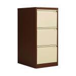 Bisley 3 Drawers Filing Cabinet Lockable 470x622x1016mm Coffee/Cream BS3EC/C BY90706