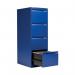 Bisley 4 Drawer Filing Cabinet Lockable 470x622x1321mm Blue BS4E/BLUE BY90707