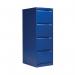 Bisley 4 Drawer Filing Cabinet Lockable 470x622x1321mm Blue BS4EBLUE BY90707